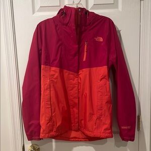 The North Face Red and Orange waterproof Jacket